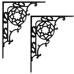 Vintage Wrought Iron Shelf Brackets