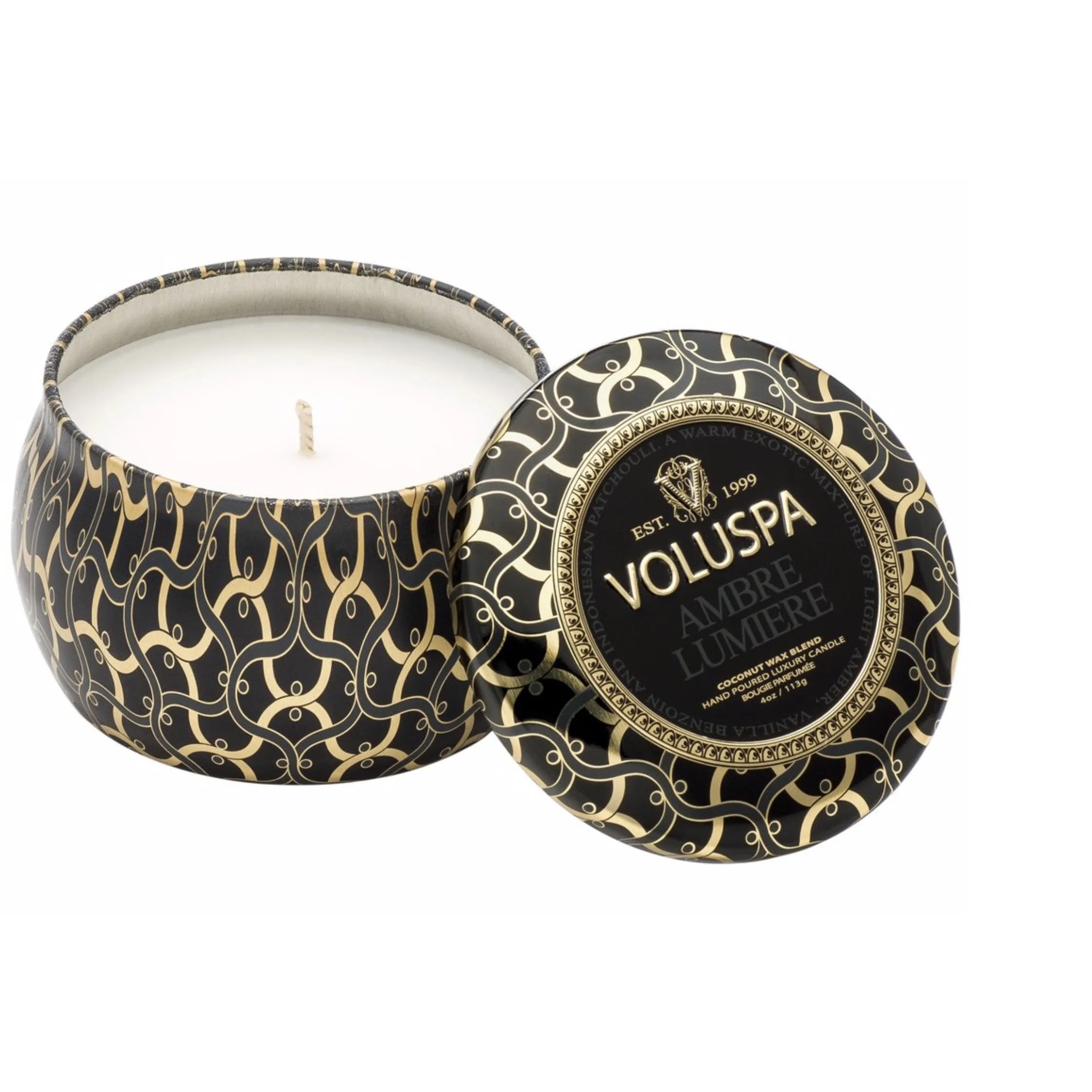 Voluspa Ambre Lumiere Petite Tin Candle