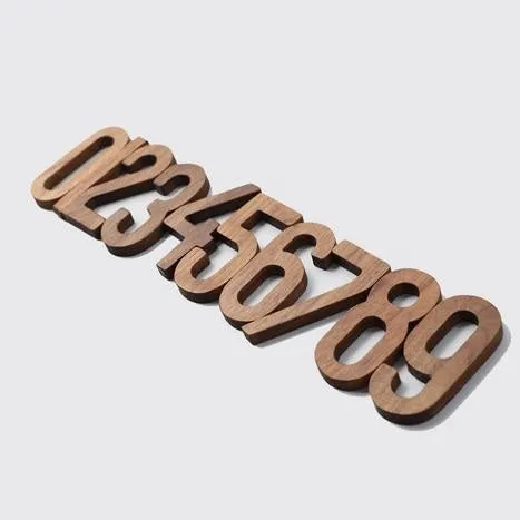 Walnut Wood Numeric (0-9)
