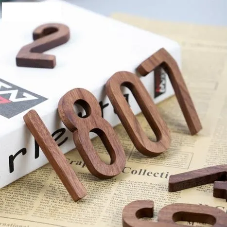 Walnut Wood Numeric (0-9)