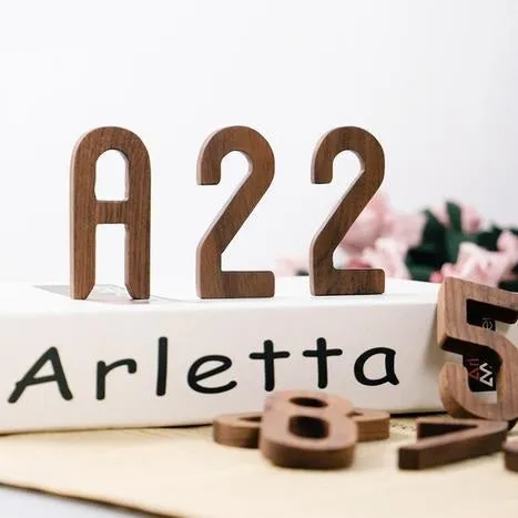 Walnut Wood Numeric (0-9)