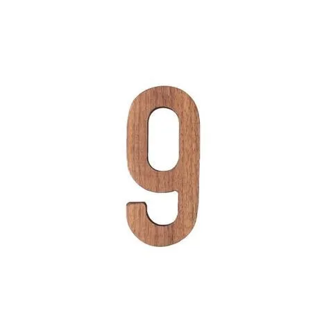 Walnut Wood Numeric (0-9)