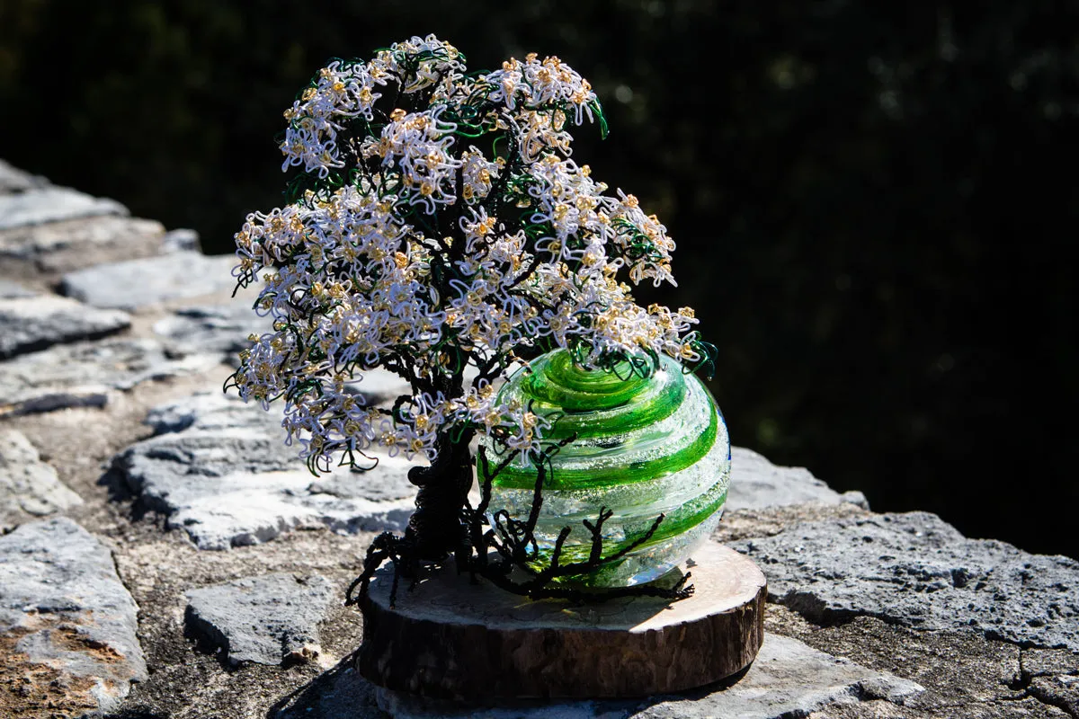 White Dogwood Tree of Life and Sparkle Orb