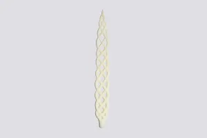 White Helvella Taper Candle