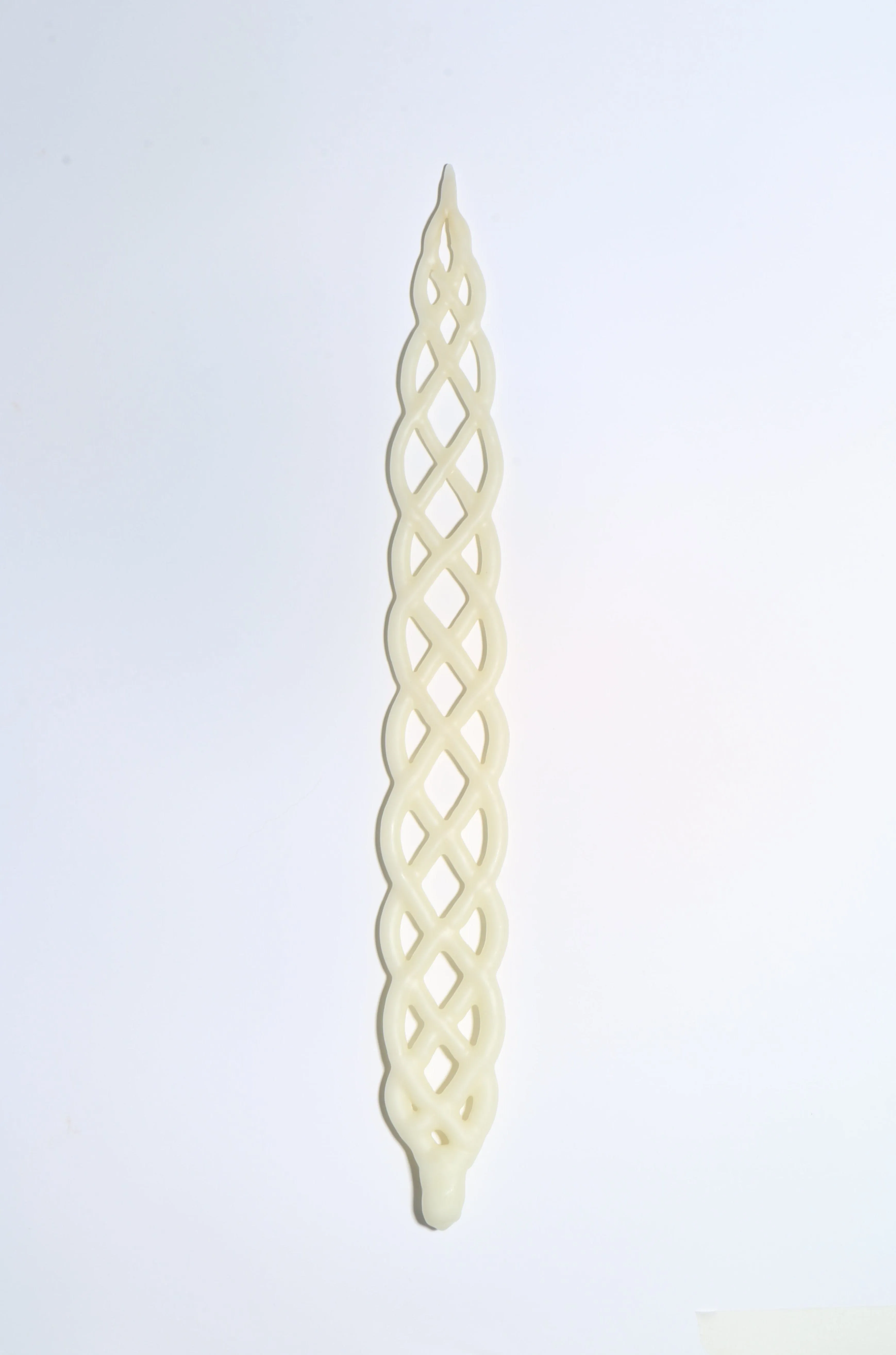 White Helvella Taper Candle
