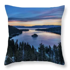 Winters Awakening - Emerald Bay By Brad Scott - Throw Pillow