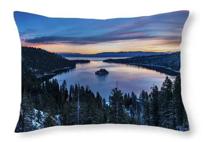 Winters Awakening - Emerald Bay By Brad Scott - Throw Pillow