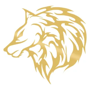 WOLF3 - GOLD Wall Art
