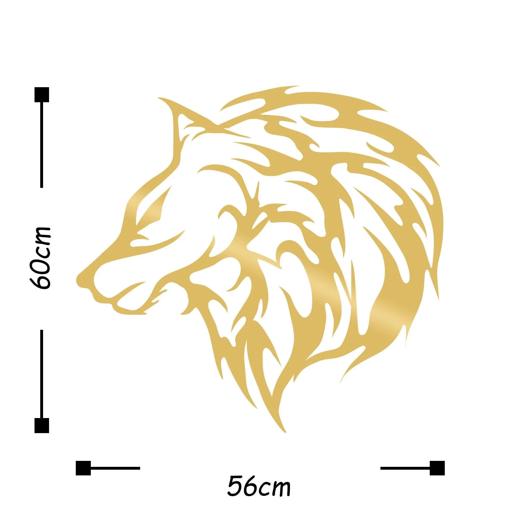 WOLF3 - GOLD Wall Art