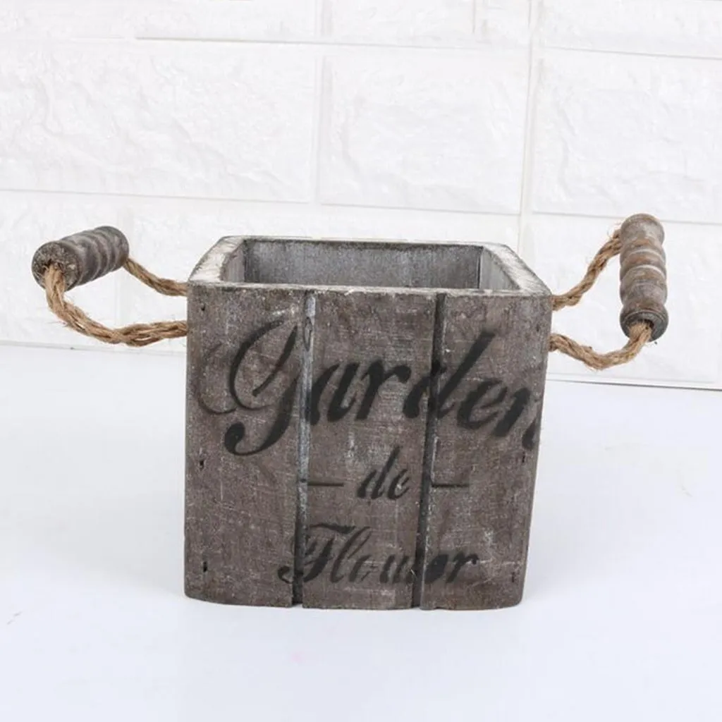 Woodly - Rustic Wooden Planter