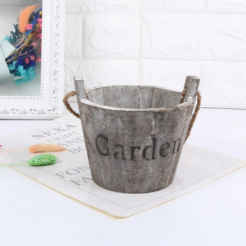 Woodly - Rustic Wooden Planter