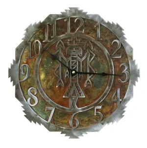 Yei Handcrafted Rustic Metal Wall Clock - 12