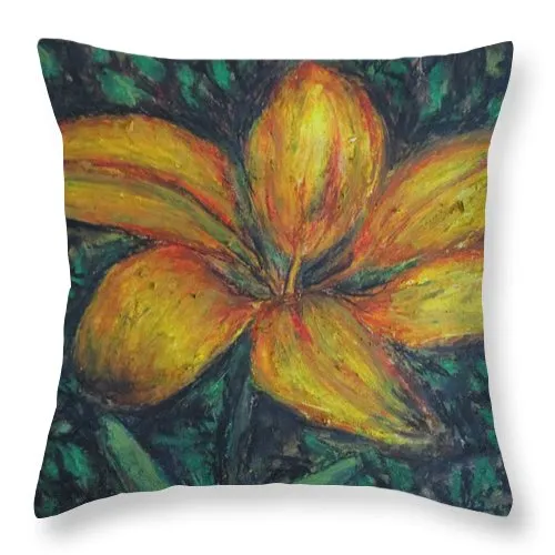 Yellow Petals - Throw Pillow